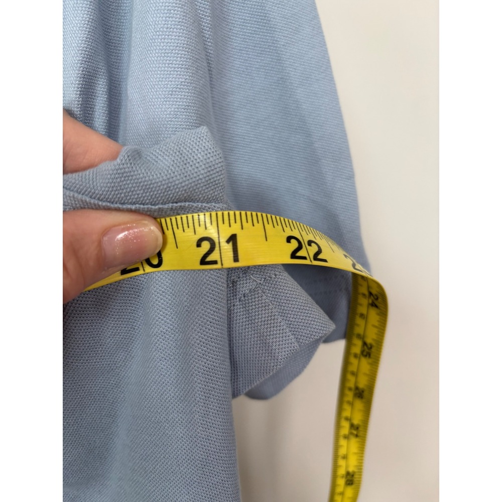 Private White V.C. Mens Light Blue Pique Cotton Polo Shirt Made in England Sz 4 - Picture 9 of 11